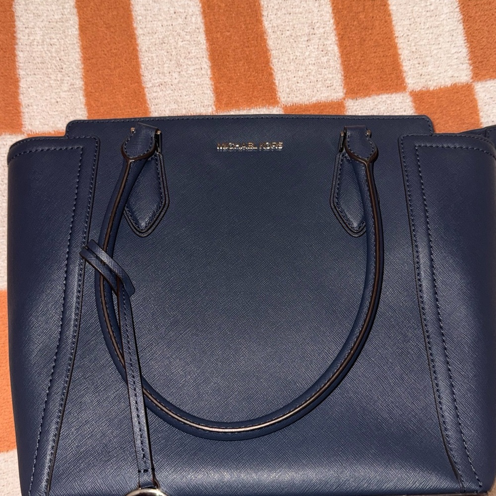 Michael Kors Navy Blue Tote Bag - Picture 5 of 8
